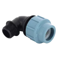 Колено компрессионное (угол) Unidelta 25 х ¾" с наружной резьбой