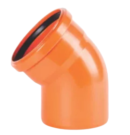 Отвод канализационный НПВХ DN110 a45*